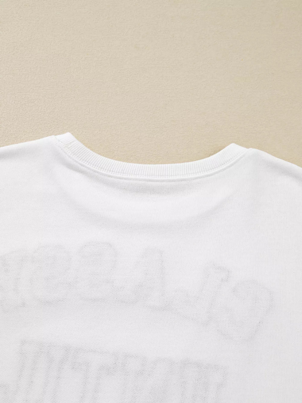 CLASSY UNTIL KICKOFF Plush Letter Patched Loose Sweatshirt