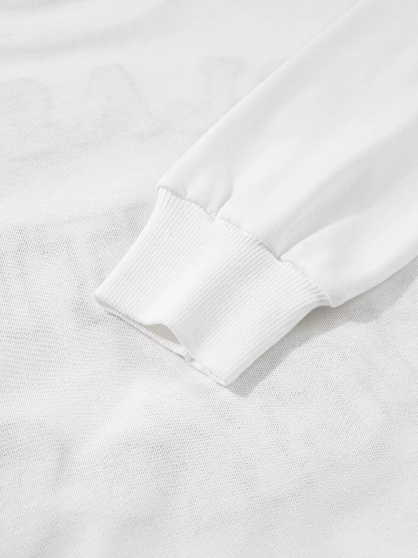 CLASSY UNTIL KICKOFF Plush Letter Patched Loose Sweatshirt