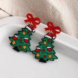Christmas Tree Drop Earrings – Acrylic Holiday | Felvior