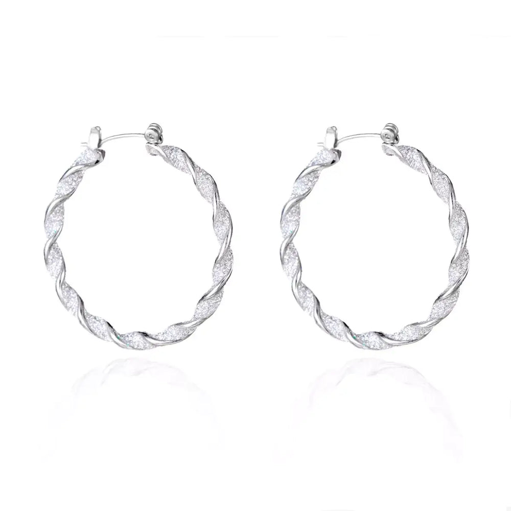 Christmas Twisted Hoop Earrings