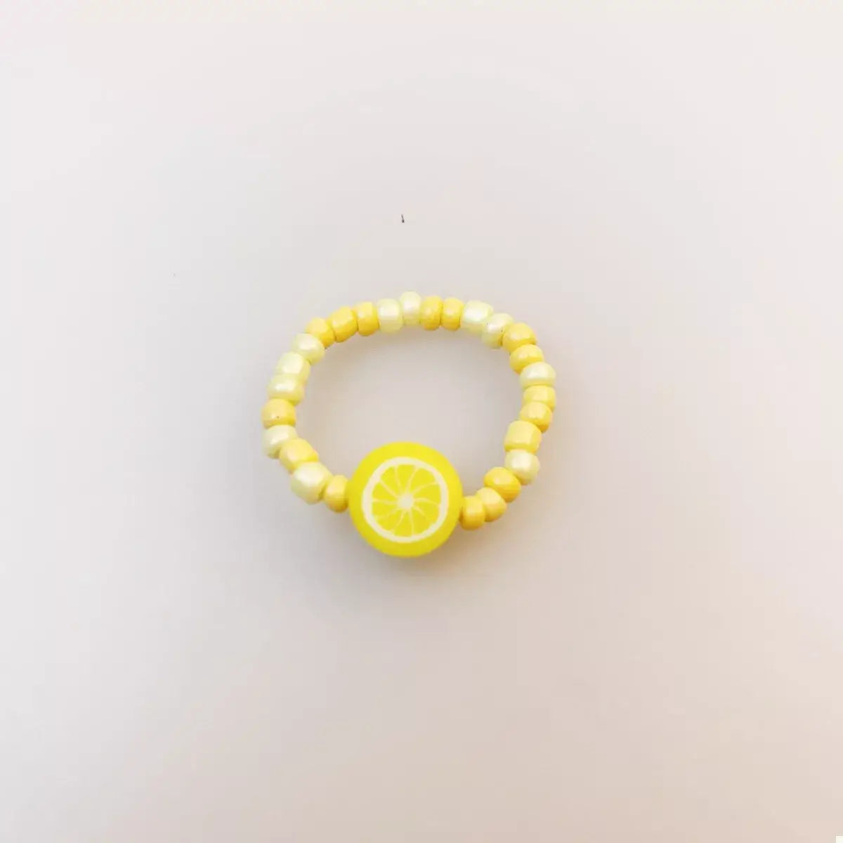 Colorful Fruit Charm Beaded Ring