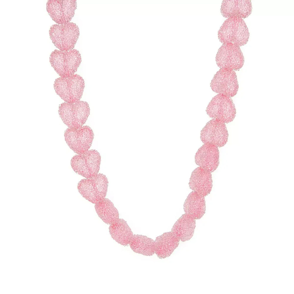 Colorful Resin Heart Necklace - Elegant Jewelry