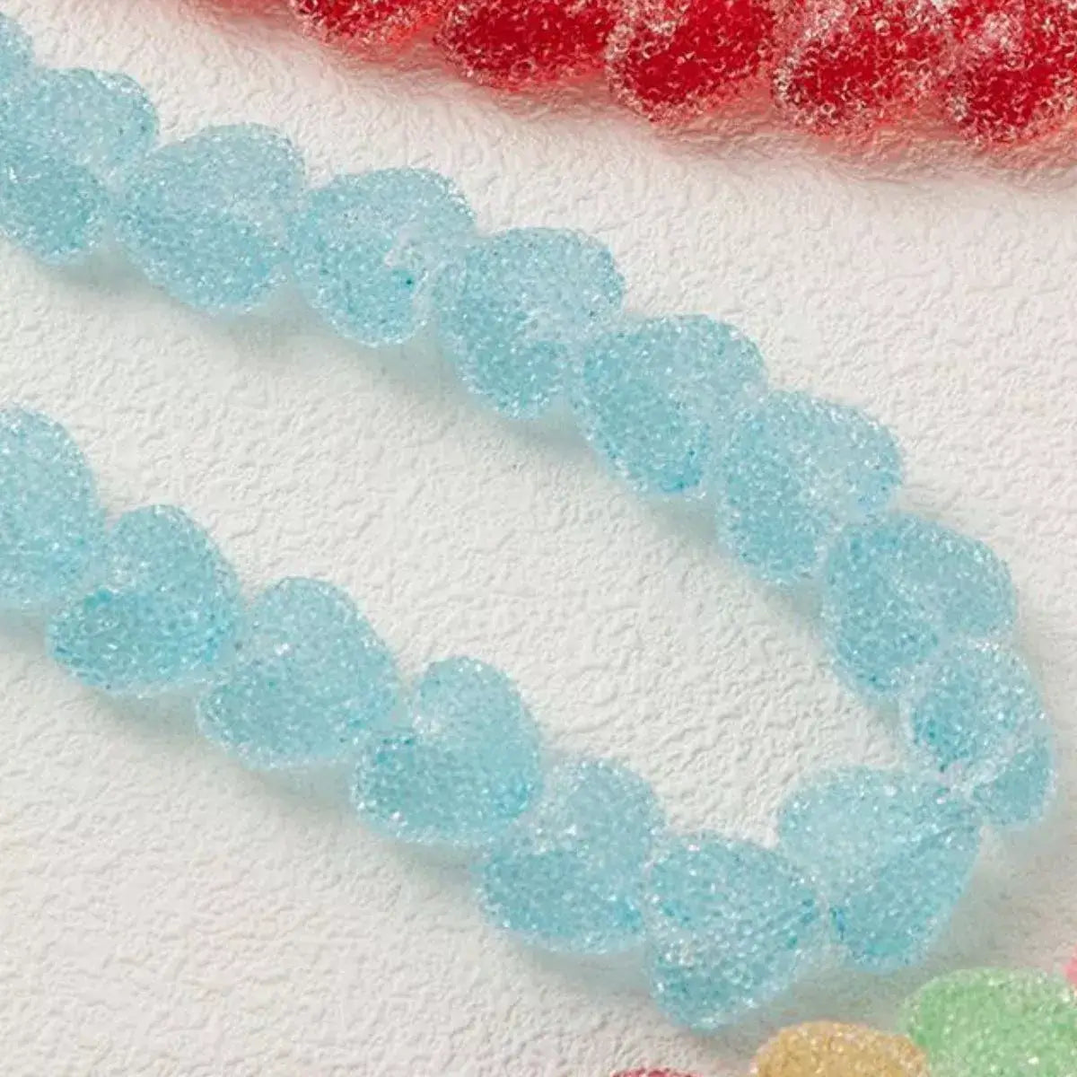 Colorful Resin Heart Necklace - Elegant Jewelry