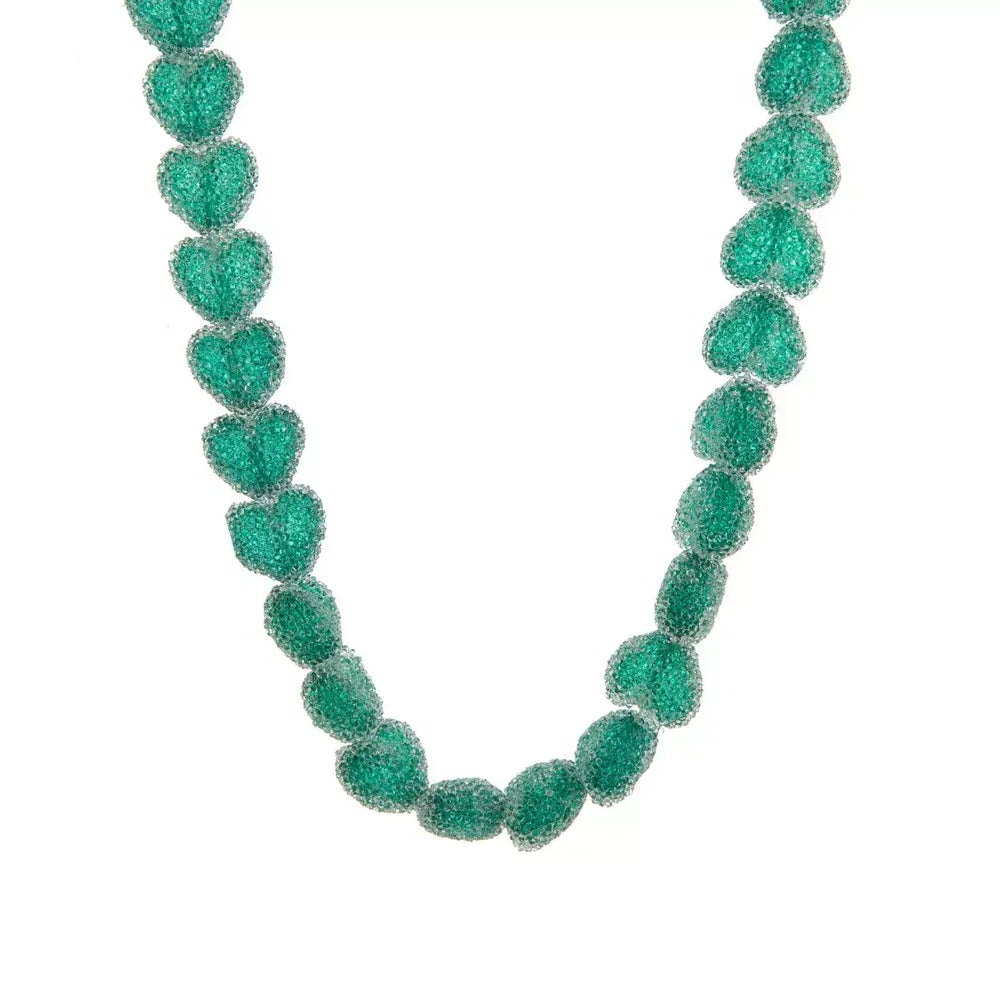 Colorful Resin Heart Necklace - Elegant Jewelry