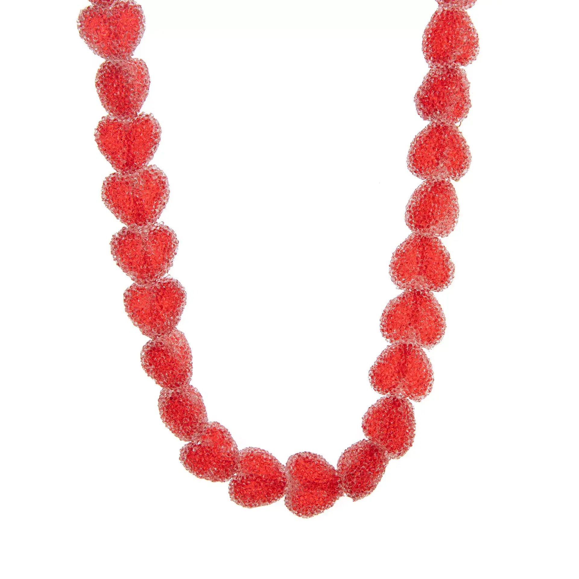 Colorful Resin Heart Necklace - Elegant Jewelry