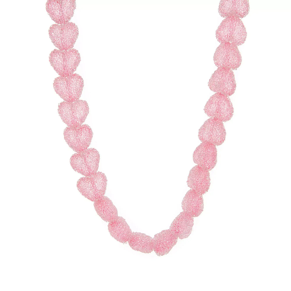 Colorful Resin Heart Necklace - Elegant Jewelry