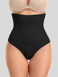 Lace Detail Shaping Shorts in black, showcasing moderate stretch and polyester blend fabric. Full size run available for perfect fit.