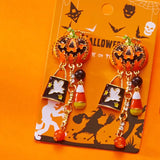 Halloween Pumpkin Drop Earrings