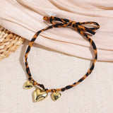 Leopard 18K Gold-Plated Heart Necklace