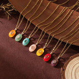 Natural Stone Pendant Necklace - Elegant Jewelry