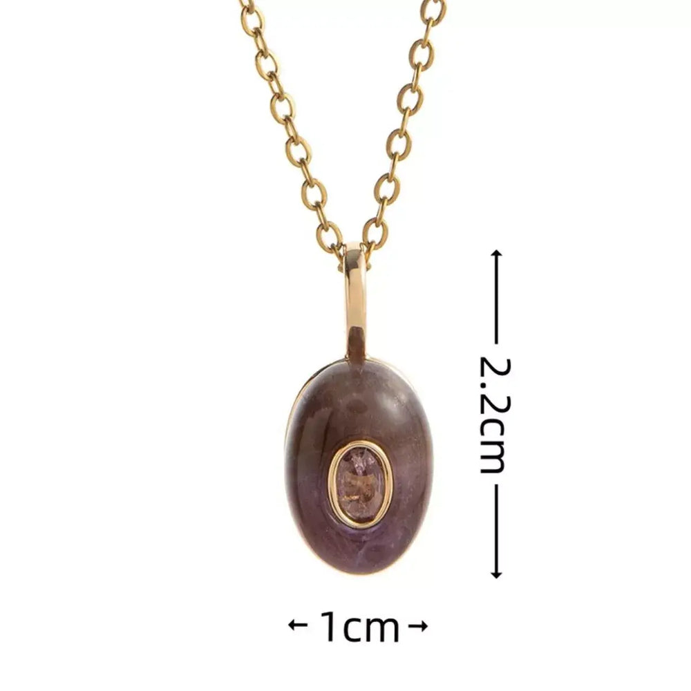 Natural Stone Pendant Necklace - Elegant Jewelry
