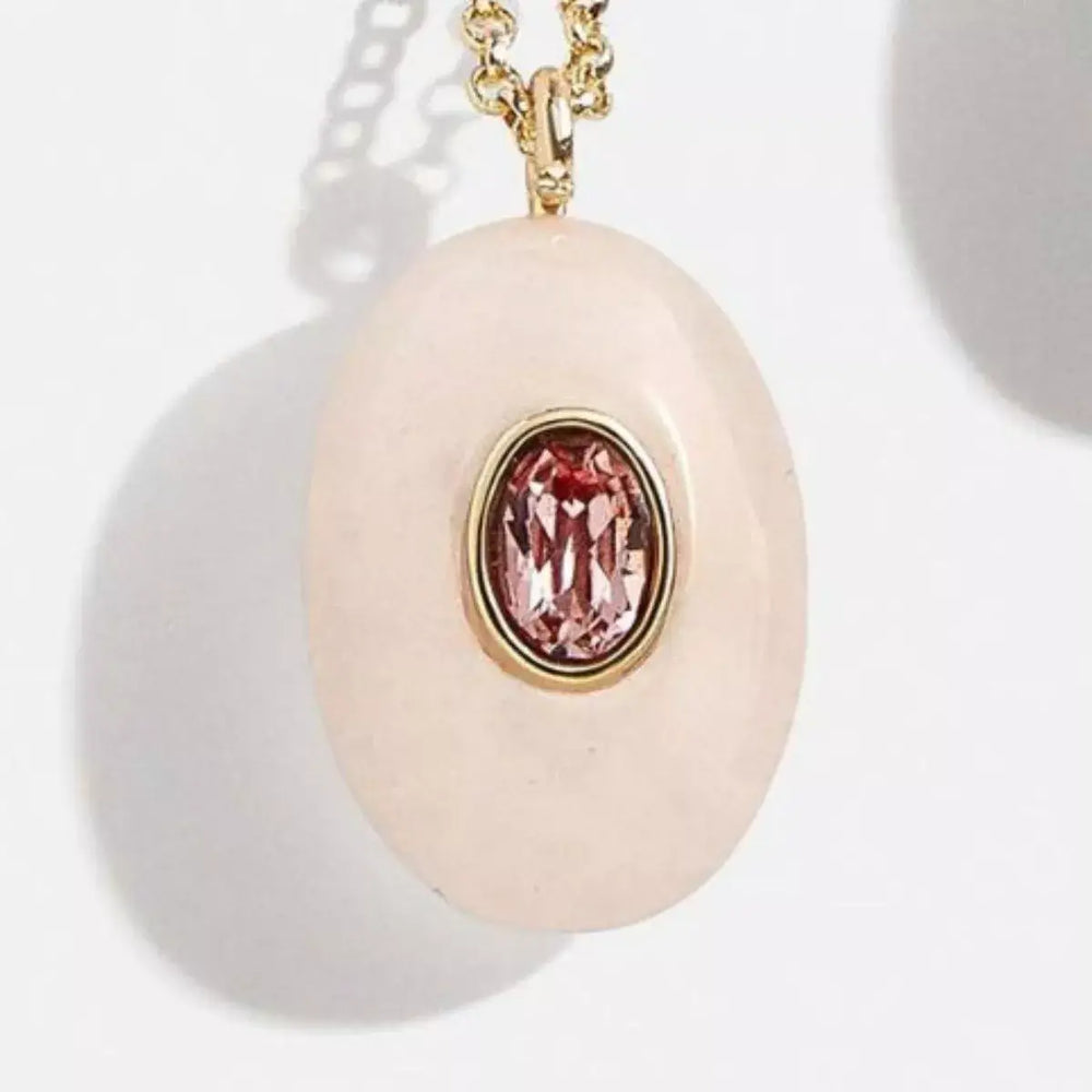 Natural Stone Pendant Necklace - Elegant Jewelry