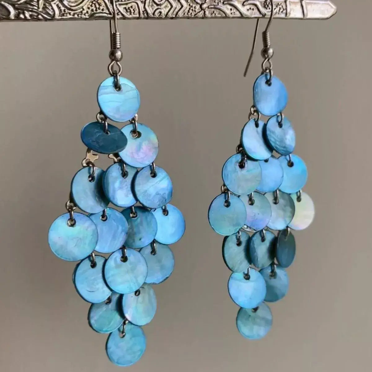 Stainless Steel Shell Dangle Earrings