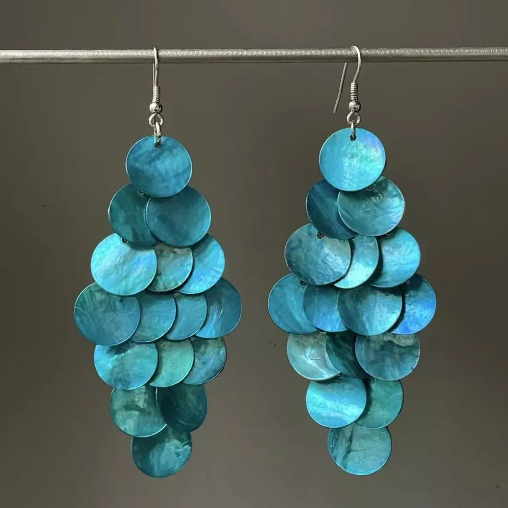 Stainless Steel Shell Dangle Earrings