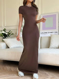 Short Sleeve Maxi Tee Dress