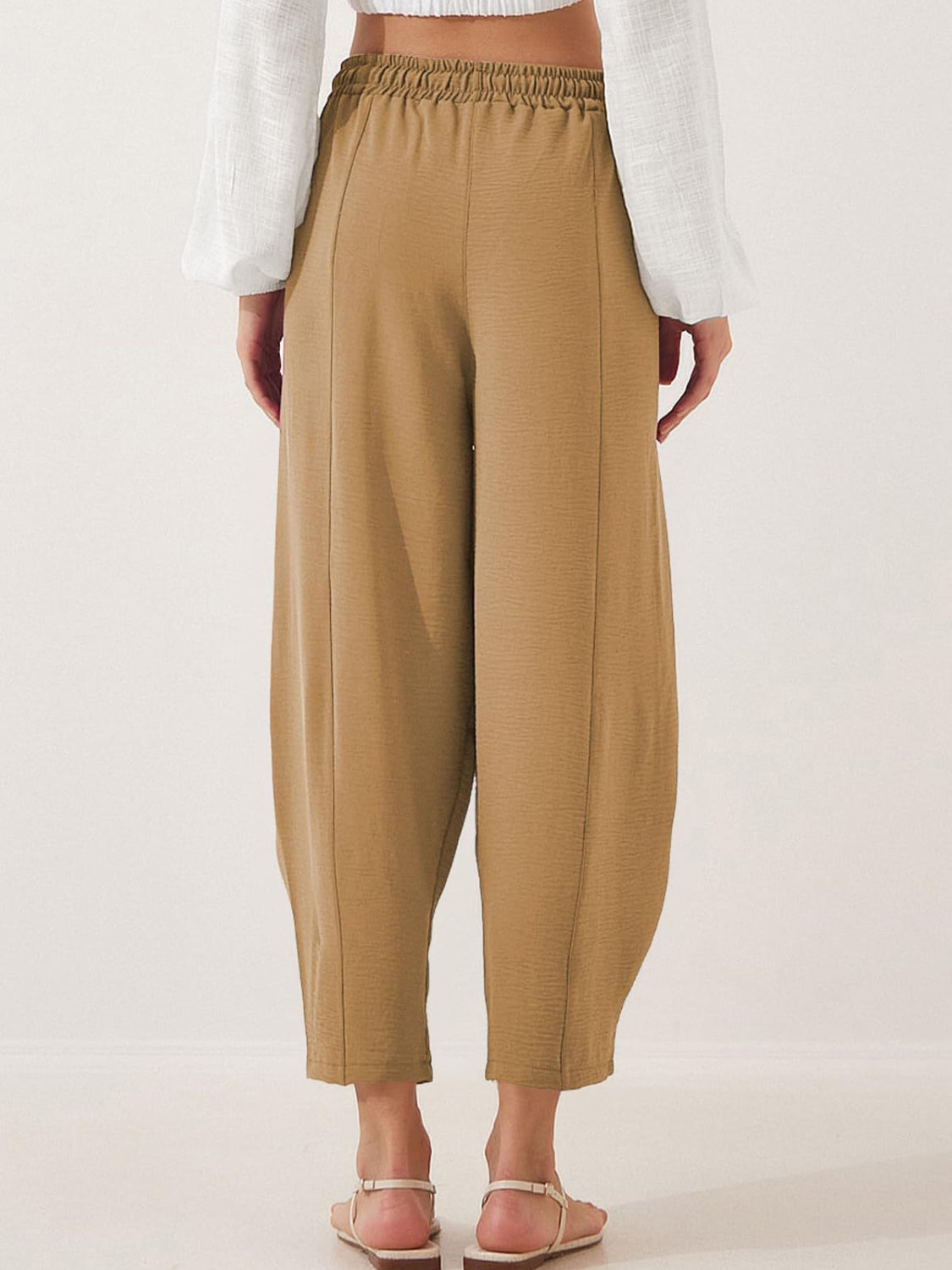 Full Size Drawtising Cropped Jogger Pants Plus Size
