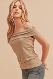 Aemi + Co Off-Shoulder Short Sleeve Top