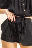 HYFVE Drawstring Hem Short Sleeve Top and Skort Set