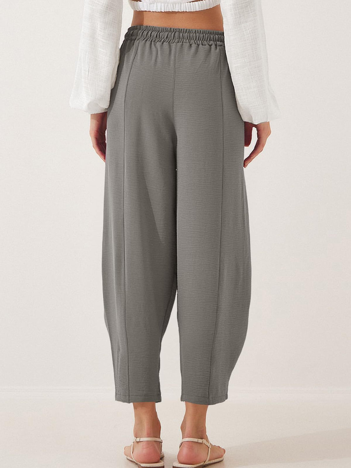 Full Size Drawtising Cropped Jogger Pants Plus Size