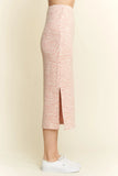 Jade By Jane Zebra Print Side Slit Midi Skirt