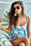 BiBi Tie Dye V-Neck Cami Tank Top