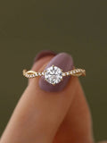 925 Sterling Silver Inlaid Zircon Ring