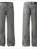 Men's Straight Leg Jeans with Pockets
