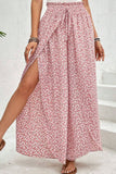 Slit Printed Wide leg Pants