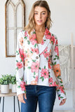 Heimish Full Size Multi Color Floral Blazers with Tunic Plus Size