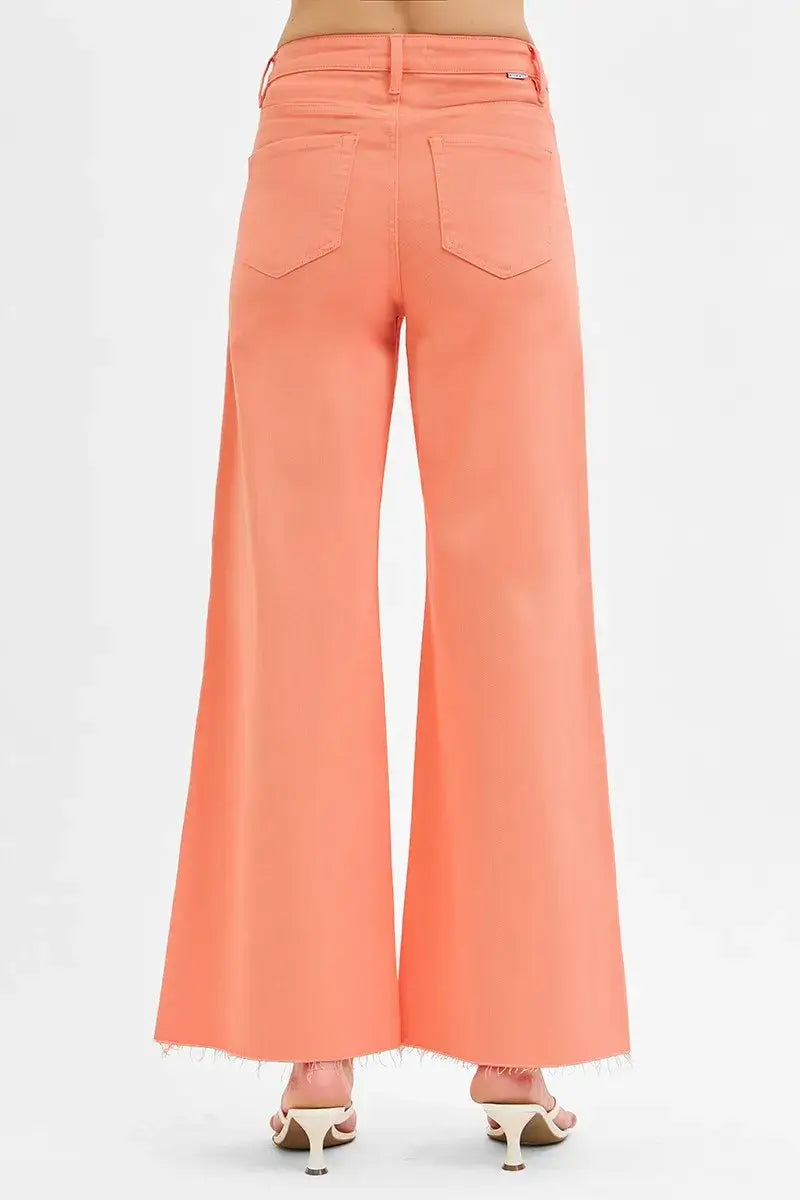 RISEN Full Size Tummy Control High Rise Wide Leg Palazzo Jeans Plus Size