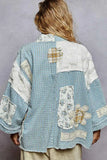 POL Floral Patches Open Front Cardigan