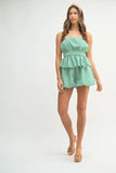 MABLE Gingham Tube Top and Shorts Set